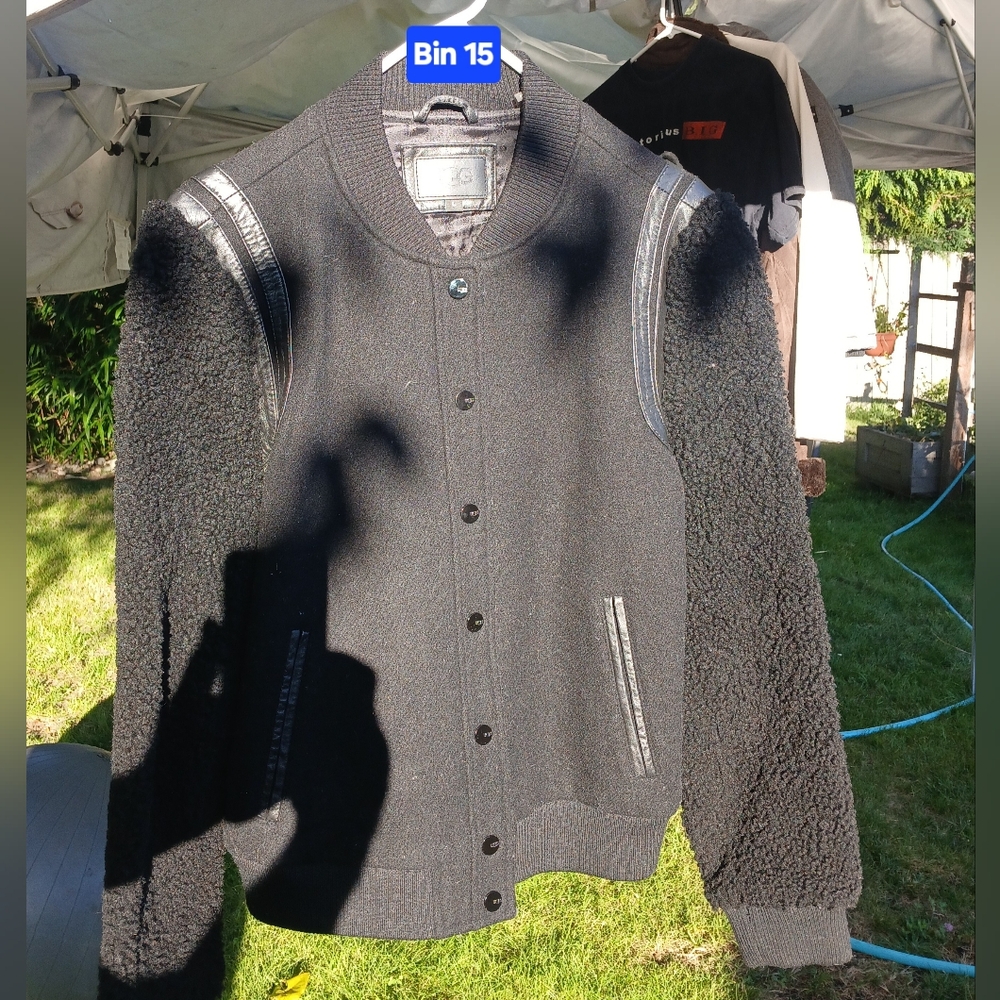 UGGs Black Bomber Jacket with Textured Sleeves